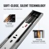 VEVOR Schubladenführungen 6 Paar Kugelauszüge 457,2 mm Geräuscharm Soft Close 45,4 kg Seitenmontage Stahlführungsschiene Vollauszug für Regal Schrank Küche – Bild 3