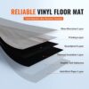 VEVOR Selbstklebende Vinyl-Bodenfliesen, 91,4 x 15,2 cm, 36 Stk., 0,62 mm dick, abziehen und aufkleben, Vintage-Holzmaserung, DIY-Bodenbelag für Küche, Esszimmer, Schlafzimmer und Badezimmer – Bild 3