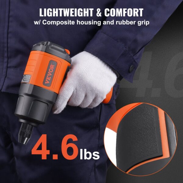 VEVOR 1,27 cm Druckluft-Schlagschrauber, hohes Drehmoment bis zu 2.000 Nm, leichte pneumatische Schlagpistole, mit 11-teiligem 1/2-Zoll-Antrieb, CR-V-Stahl-Schlagsteckschlüsselsatz und Tragetasche – Bild 4