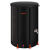 VEVOR Regentonne faltbar, 380 L tragbares Regenfass, Regenwassertank, 1000D PVC-Regenwassersammelsystem, Wassertank, Regenwassertonne mit Zapfhahn und Überlaufset, Schwarz