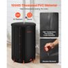 VEVOR Regentonne faltbar, 380 L tragbares Regenfass, Regenwassertank, 1000D PVC-Regenwassersammelsystem, Wassertank, Regenwassertonne mit Zapfhahn und Überlaufset, Schwarz – Bild 2
