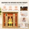 VEVOR Ferninfrarot-Holzsauna, Sauna-Spa für Zuhause, für 3 bis 4 Personen, Niedrige EMF-Ferninfrarot-Sauna aus Hemlockholz mit gehärteter Glastür & Bluetooth-Lautsprechern & Farblichttherapie, 2580 W – Bild 3