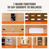 VEVOR Ferninfrarot-Holzsauna, Sauna-Spa für Zuhause, für 3 bis 4 Personen, Niedrige EMF-Ferninfrarot-Sauna aus Hemlockholz mit gehärteter Glastür & Bluetooth-Lautsprechern & Farblichttherapie, 2580 W – Bild 4