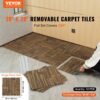 VEVOR Teppichfliesen, 500 x 500 mm, Teppichboden mit angebrachter Polsterung, weich gepolsterte Teppichfliesen, einfache DIY-Installation für Schlafzimmer und Wohnzimmer (12 Stk., gemischtes Braun) – Bild 2