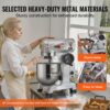 VEVOR Kommerzieller Küchenmixer, 18,7 l kommerzieller Standmixer mit 3 einstellbaren Geschwindigkeiten, 1100 W Teigmixer mit Edelstahlschüssel und 3 Mixaufsätzen, ideal für Restaurant, Bäckerei, Konditorei, Café – Bild 5