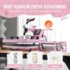 VEVOR Hitzepresse Transferpresse 38x38cm 8 in 1 Tumbler Presse T-Shirts Rosa – Bild 3