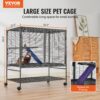 VEVOR 39" rollender Frettchenkäfig aus Eisen, großer 2-stöckiger Käfig, Kleintierkäfig mit Rampen und Tablett, einfach aufzubauen für Hausratten, Hamster, Meerschweinchen, Chinchillas – Bild 2