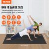 VEVOR Trainingsmatte, rutschfeste, hochdichte Premium-Yogamatte, Trainings-Yogamatte für Männer und Frauen, Fitness- und Trainingsmatte mit Tasche und Tragegurt, für alle Arten von Heim-Yoga, Pilates und Bodentraining (2,4 x 1,8 m) – Bild 2