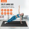 VEVOR Trainingsmatte, rutschfeste, hochdichte Premium-Yogamatte, Trainings-Yogamatte für Männer und Frauen, Fitness- und Trainingsmatte mit Tasche und Tragegurt, für alle Arten von Heim-Yoga, Pilates und Bodentraining (2,1 x 1,5 m) – Bild 2
