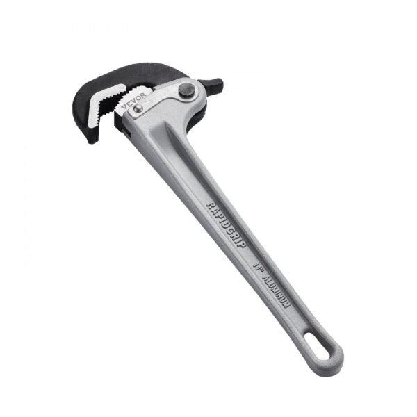 VEVOR Rohrzange, 14 Zoll gerade Aluminium-Rohrzange, automatische Backeneinstellung, verstellbarer Sanitärschlüssel, leicht zu tragen, ergonomischer Griff, aufhängbares Design, für Wasserleitungen
