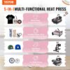 VEVOR 8-in-1-Hitzepresse 38 x 38 cm 850 g Tumbler-Presse T-Shirts Schwarz – Bild 2