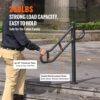 VEVOR Handlauf mit einem Pfosten für 1–3 Stufen im Außenbereich, 40,5" L x 35,4" H gebogener Treppenhandlauf aus Metall, bodenmontiertes Treppengeländer aus Karbonstahl, U-förmiger Haltegriff mit 2 rutschfesten Querstangen für die Garage – Bild 3