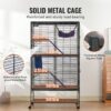 VEVOR 64,6" rollender Frettchenkäfig aus Metall, großer 4-stöckiger Käfig, Kleintierkäfig mit Rampen und Tablett, einfach aufzubauen für Hausratten, Hamster, Meerschweinchen, Chinchillas, Eichhörnchen, Igel, Hasen – Bild 4