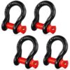 VEVOR 4er-Pack 12,7 mm D-Ring-Schäkel mit 15,875 mm Schraubstift, 8000,0kg Bruchfestigkeit