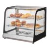 VEVOR 2-stufiger kommerzieller Speisenwärmer, 850 W Speisenwärmer mit gehärtetem Glas und Dampfheizung, Temperaturregelung von 30 °C bis 85 °C, 111 l großes Fassungsvermögen für Hamburger, Pizza, Brot, Hühnchen