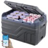 VEVOR Autokühlschrank, 25 L Dual Zone tragbarer Gefrierschrank, 12 Volt Autokühlschrank, -4℉-68℉ einstellbarer Bereich, 12/24 V DC und 100-240 V AC Kompressorkühler für Outdoor, Camping, Wohnmobil