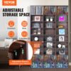 VEVOR Medienaufbewahrungsschrank, 9-lagiges DVD-Regal für bis zu 756 CDs, verstellbare CD-Regale mit 27 Fächern, schützt und organisiert Musik-, Film-, Videospiel- oder Erinnerungssammlungen, Espresso – Bild 2