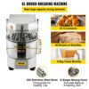 VEVOR Teigknetmaschine Küchenmaschine, 8 L Edelstahl Teigmixer, 450 W, einstellbar (130/233/414 U/min), inkl. Edelstahlschüssel, Sicherheitsschild, Timer, ideal für Bäckereien, Restaurants, Pizzeria – Bild 3