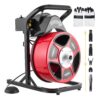 VEVOR Rohrreinigungsmaschine mit Manuellem Vorschub, Elektr. Rohrreinigungsgerät mit 15m x 23mm Abflussspirale, 1500 U/min Abflussreiniger für 50-150mm Rohre, Rohrreinigungswelle für Abfluss Toilette