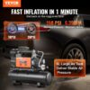 VEVOR 12-V-Hochleistungsluftkompressor mit 6-l-Tank-Kit, tragbarer 6,35-CFM-Reifenfüller, 150-PSI-Offroad-Luftkompressor mit digitalem Druckmesser, Reifenfüller für LKWs, Autos, SUVs, 4x4-Fahrzeuge, Wohnmobile – Bild 2