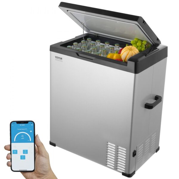VEVOR Autokühlschrank, 12-Volt-Autokühlschrank, tragbarer 70-Liter-Einzelzonen-Gefrierschrank, einstellbarer Bereich von -4℉ bis 68℉, 12/24 V DC und 100-240 V AC-Kompressorkühler für Outdoor, Camping, Wohnmobil VEVOR Autokühlschrank, 12-Volt-Autokühlschrank, tragbarer 70-Liter-Einzelzonen-Gefrierschrank, einstellbarer Bereich von -4℉ bis 68℉, 12/24 V DC und 100-240 V AC-Kompressorkühler für Outdoor, Camping, Wohnmobil