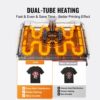 VEVOR Hitzepresse, 15 x 15 Zoll, 5-in-1-Wärmeübertragungsmaschine mit 30-oz-Tumbler-Presse, 360° wegschwenkbares digitales T-Shirt-Pressen, Teflonbeschichtung, für T-Shirts/Tassen/Hüte/Teller, Schwarz+Blau – Bild 5