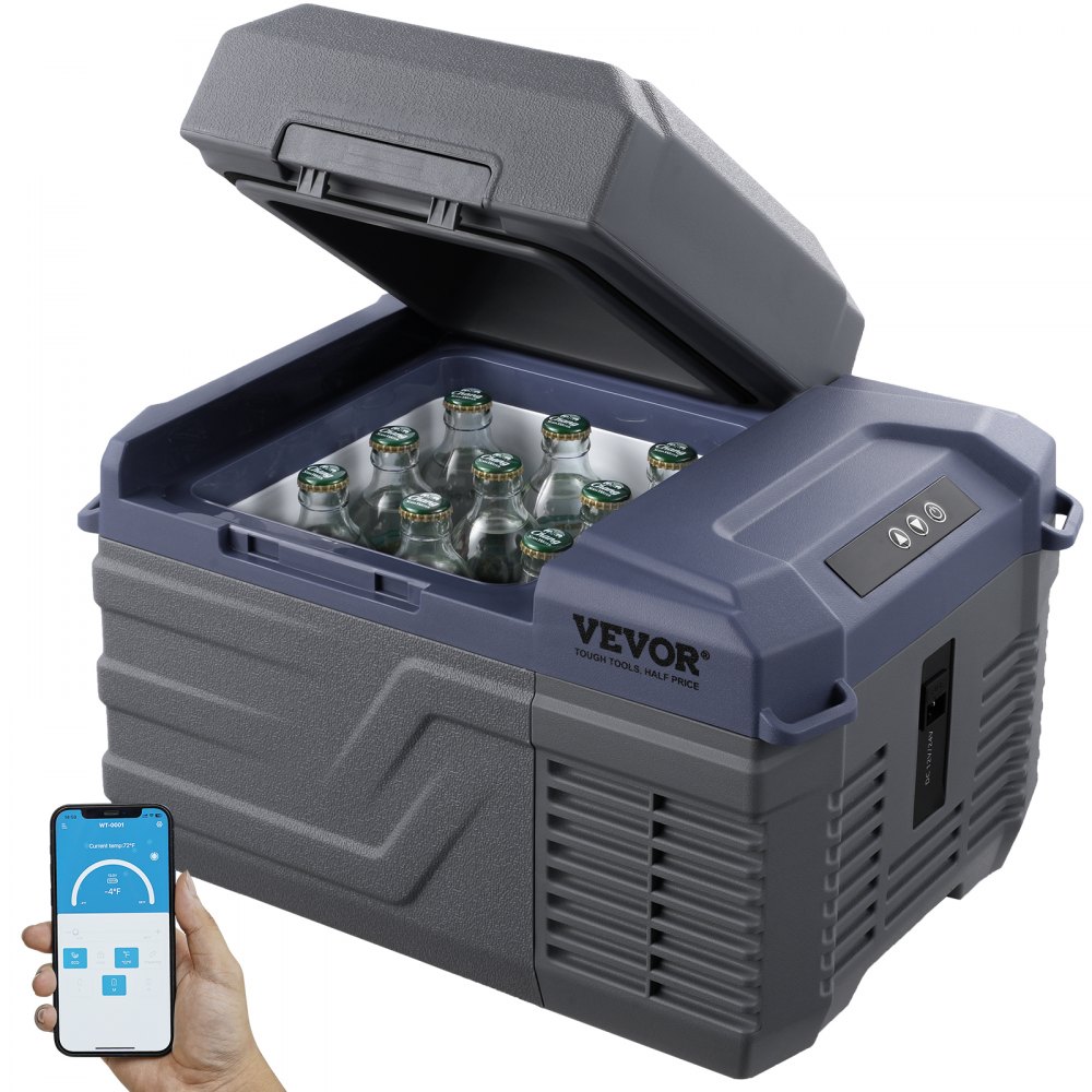 VEVOR Autokühlschrank, 12-Volt-Autokühlschrank, tragbarer 12-Liter-Einzelzonen-Gefrierschrank, einstellbarer Bereich von -4℉ bis 68℉, 12/24 V DC und 100-240 V AC-Kompressorkühler für Outdoor, Camping, Wohnmobil