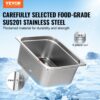 VEVOR 1/2-Größe 1/2 Gastronormbehälter, Edelstahl Behälter 6 Stk. 325 x 266 x 148 mm Speisebehälter, kommerzieller Dampfpfanne Warmhaltebehälter, Hotelpfanne Tisch Food Pan Buffet – Bild 2