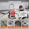 VEVOR Rohrreinigungsmaschine 120 Fuß x 6/5 Zoll, 1100 W elektrische Rohrreinigungsmaschine mit manueller Zufuhr – mit 6 Schneidern und CW/CCW-Steuerung für 4" bis 8" Rohre – Bild 4