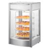 VEVOR Kommerzieller Speisenwärmer für 14-Zoll-Pizza, 4-stufiger Pizzawärmer mit rotierender Dampfheizung, 30℃~85℃ Temperaturregelung und Temperaturanzeige, 25 W Ofenlicht + obere LED für Pizzeria, Restaurant
