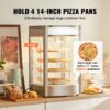 VEVOR Kommerzieller Speisenwärmer für 14-Zoll-Pizza, 4-stufiger Pizzawärmer mit rotierender Dampfheizung, 30℃~85℃ Temperaturregelung und Temperaturanzeige, 25 W Ofenlicht + obere LED für Pizzeria, Restaurant – Bild 3