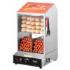 VEVOR Hot Dog Dampfgarer, 37L, 2-stufiger Hot Dog Hütten-Dampfgarer, 30℃~85℃, elektrischer Brötchenwärmer mit Schiebetüren aus gehärtetem Glas, Trennplattenzange, für Hot Dogs & Brötchen