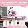 VEVOR Hitzepresse Transferpresse 30x38cm 5 in 1 Tumbler Presse T-Shirts Rosa – Bild 3