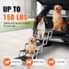 VEVOR Hundetreppe für Autos, breite 5-stufige Hundeautotreppe, zusammenklappbare Hundeautorampe mit rutschfester Oberfläche, tragbare Haustiertreppe aus leichtem Aluminium für Auto, SUV und LKW, trägt bis zu 68 kg – Bild 3