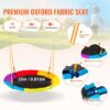 VEVOR Schaukel-Sets für den Garten, Schaukel-Set mit einer Tragkraft von 272 kg, mit 1 Tellerschaukelsitz, 2 Schaukelsitzen mit Gurten, robustem A-Rahmen-Schaukelständer aus Metall und verstellbarem Seil, Schaukel-Set für den Außenbereich für Kinder – Bild 3