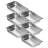 VEVOR 6er-Pack Hotelpfannen, Dampfpfanne in voller Größe mit Anti-Stau-Funktion, 0,8 mm dicke Edelstahl-Dampftischpfanne für Restaurants, 4 Zoll tiefe kommerzielle Tischpfanne, Catering-Aufbewahrungspfanne für Lebensmittel, für Industrie und Wissenschaft