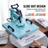 VEVOR Hitzepresse, 15 x 15 Zoll, 5-in-1-Wärmeübertragungsmaschine mit 30-oz-Tumbler-Presse, 360° wegschwenkbares T-Shirt-Pressen, digitale präzise Steuerung, für T-Shirts/Tassen/Hüte/Teller, grün – Bild 4