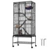 VEVOR 69" rollender Frettchenkäfig aus Metall, großer 4-stöckiger Käfig, Kleintierkäfig mit Rampen und Tablett, einfach aufzubauen für Hausratten, Hamster, Meerschweinchen, Chinchillas, Eichhörnchen, Igel, Hasen