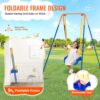 VEVOR Schaukel-Sets für den Garten, 3-in-1-Schaukel-Set für Kleinkinder mit 4 Sandsäcken, faltbarem Metallständer, einfach aufzubauen, Schaukel-Set für drinnen und draußen für Kinder von 3–6 Jahren, Jugendliche von 6–10 Jahren und Teenager ab 10 Jahren – Bild 4