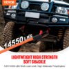 VEVOR Weiche synthetische Schäkel, 12,7 x 558,8 mm, 2 Stück Bergungs-Abschleppschäkelseil, Bruchfestigkeit 20 Tonnen, Aufbewahrungstasche für UTV, ATV, LKW, Jeep, Geländefahrzeuge, Rot – Bild 2