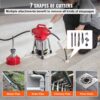 VEVOR Rohrreinigungsmaschine 66 Fuß x 5/8 Zoll, 250 W elektrische Rohrreinigungsmaschine mit manueller Zufuhr – mit 2 Stahlkabeln, 7 Schneidern und CW/CCW-Steuerung für 1,6" bis 4" Rohre – Bild 4