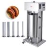 VEVOR Elektrischer Wurstfüller, 25 L / 55 Pfund vertikaler Fleischfüller, 400 W Motor, stufenlose Geschwindigkeitsregelung und Fußpedal, aus lebensmittelechtem 304 Edelstahl, 5 Füllrohre für den Heim- und Gewerbebereich VEVOR Elektrischer Wurstfüller, 25 L / 55 Pfund vertikaler Fleischfüller, 400 W Motor, stufenlose Geschwindigkeitsregelung und Fußpedal, aus lebensmittelechtem 304 Edelstahl, 5 Füllrohre für den Heim- und Gewerbebereich