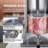 VEVOR Elektrischer Wurstfüller, 25 L / 55 Pfund vertikaler Fleischfüller, 400 W Motor, stufenlose Geschwindigkeitsregelung und Fußpedal, aus lebensmittelechtem 304 Edelstahl, 5 Füllrohre für den Heim- und Gewerbebereich – Bild 3 VEVOR Elektrischer Wurstfüller, 25 L / 55 Pfund vertikaler Fleischfüller, 400 W Motor, stufenlose Geschwindigkeitsregelung und Fußpedal, aus lebensmittelechtem 304 Edelstahl, 5 Füllrohre für den Heim- und Gewerbebereich – Bild 3