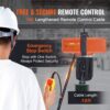 VEVOR Elektrischer Kettenzug, 1100 lbs Tragkraft, 15 ft Hubhöhe, 9,2 ft/min Geschwindigkeit, 230 V, einphasiger Brückenkran mit G100-Kette, 10 ft Kabelfernbedienung für Garage, Geschäft, Hotel, Zuhause – Bild 4