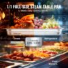 VEVOR 6er-Pack Hotelpfannen, Dampfpfanne in voller Größe mit Anti-Stau-Funktion, 0,8 mm dicke Edelstahl-Dampftischpfanne für Restaurants, 2,5 Zoll tiefe kommerzielle Tischpfanne, Catering-Aufbewahrungspfanne für Lebensmittel, für Industrie und Wissenschaft – Bild 3