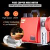 VEVOR 250W Rohrreinigungsmaschine Rohrreinigungsgerät, 20mx15,8mm/4,6mx9,5mm Stahlseile für Rohre von 4-10 cm, mit 7 Schnellwechsel-Rohrschneidern für Wohnungen, Büros und öffentlichen Räumen – Bild 5
