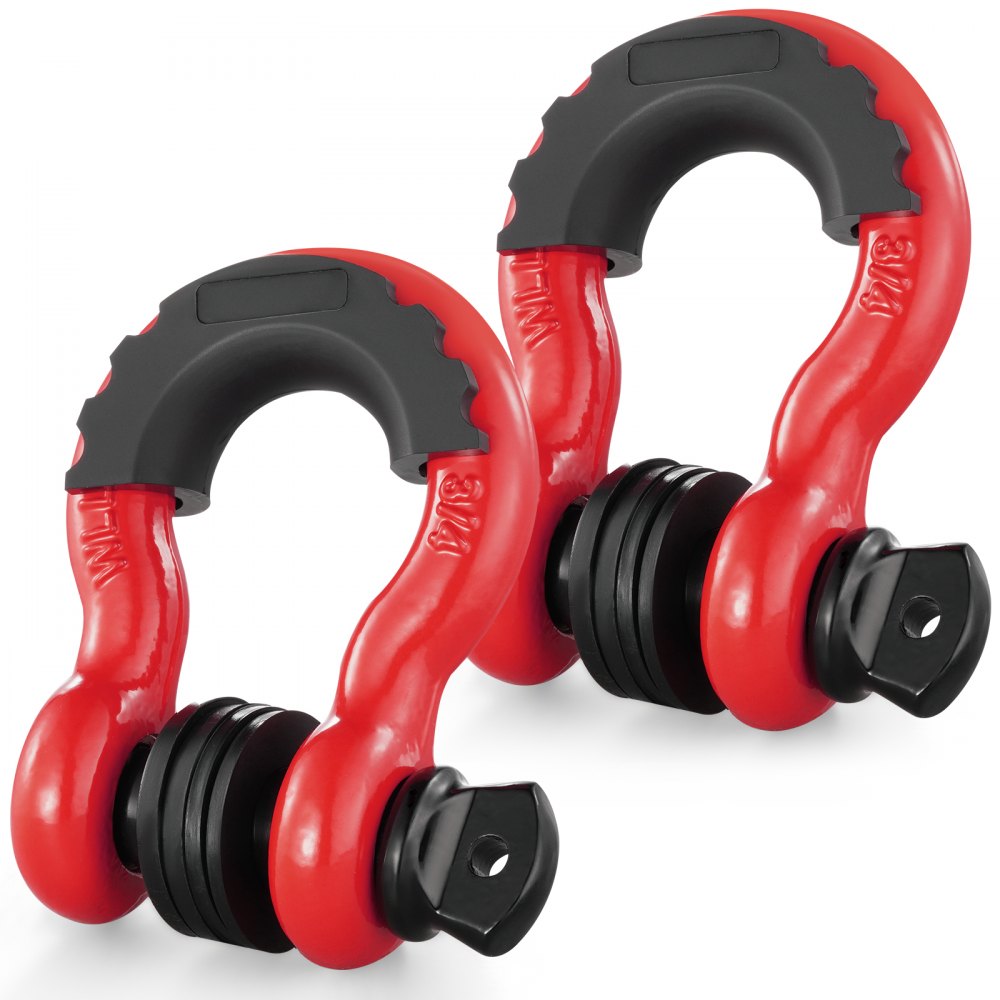 VEVOR 2er-Pack 3/4 Zoll D-Ring-Schäkel mit 7/8 Zoll Schraubstift Bruchfestigkeit 28500kg