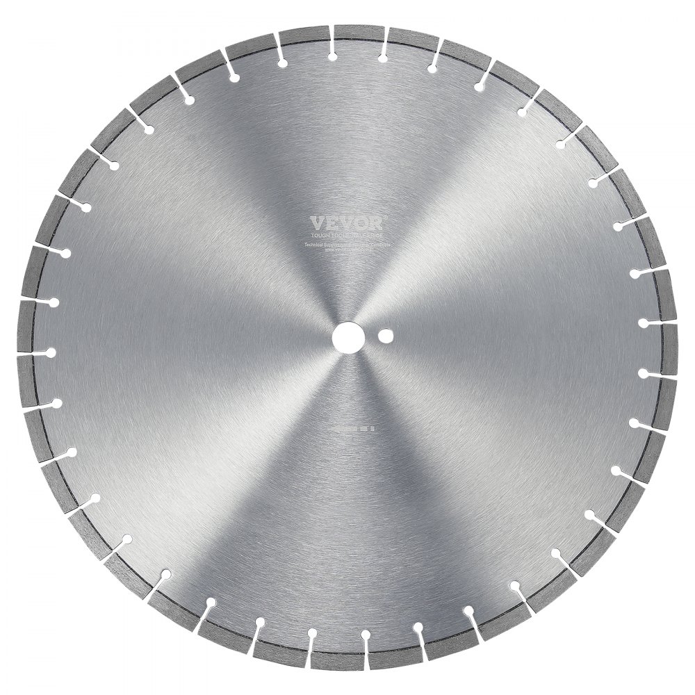VEVOR Diamantsägeblatt Betonsägeblatt 50 cm für Nass- oder Trockenarbeiten, 12 mm Diamantsegmentsägeblatt mit flachen Zähnen, Mittellochdurchmesser 25,4 mm, für Beton, Zementplatten, Fliesen, Ziegel