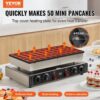 VEVOR Mini-Pfannkuchenmaker kommerzielle Dutch mini Pfannkuchen Maschine, 50 Stk., 43 mm Durchmesser, Dorayaki-Backmaschine, 1700 W, duale Temperatur- und Zeitregelung, in Küchen und Restaurant – Bild 2