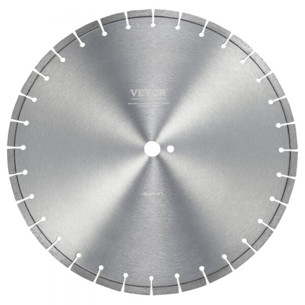 VEVOR Diamantsägeblatt Betonsägeblatt 45 cm für Nass- oder Trockenarbeiten, 12 mm Diamantsegmentsägeblatt mit flachen Zähnen, Mittellochdurchmesser 25,4 mm, für Beton, Zementplatten, Fliesen, Ziegel